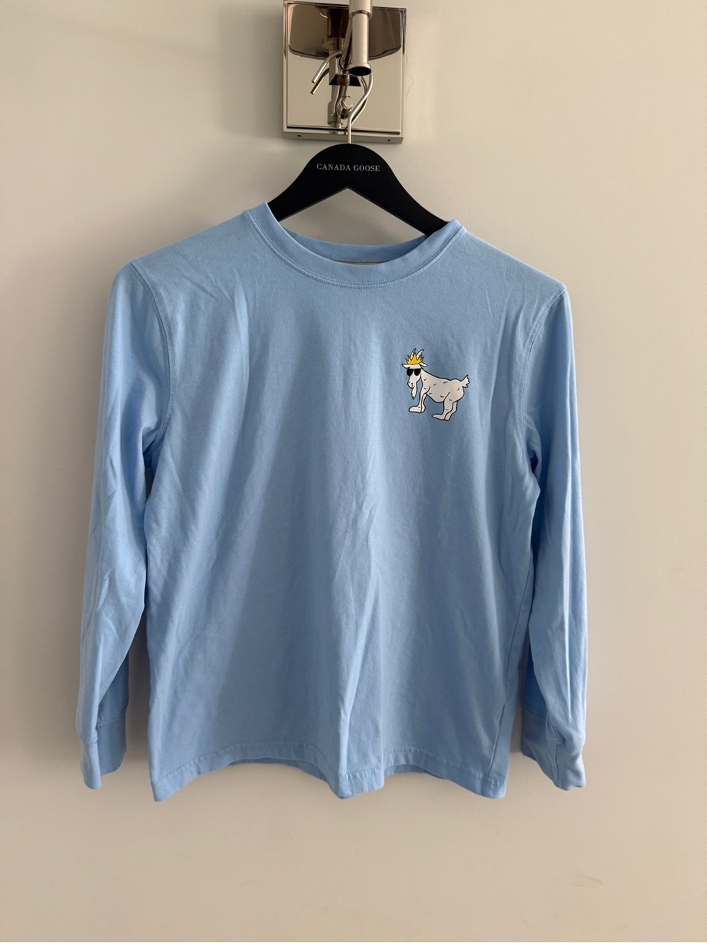 GOAT USA Light Blue Long-Sleeve Kids Tee